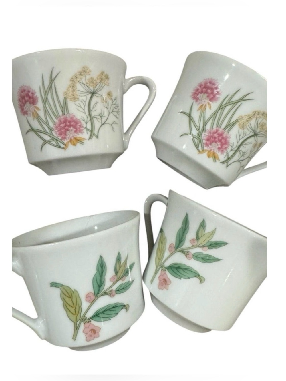 🌸VTG 70’s Shafford Herbs & Spices Cottagecore Set of 4 Teacups
